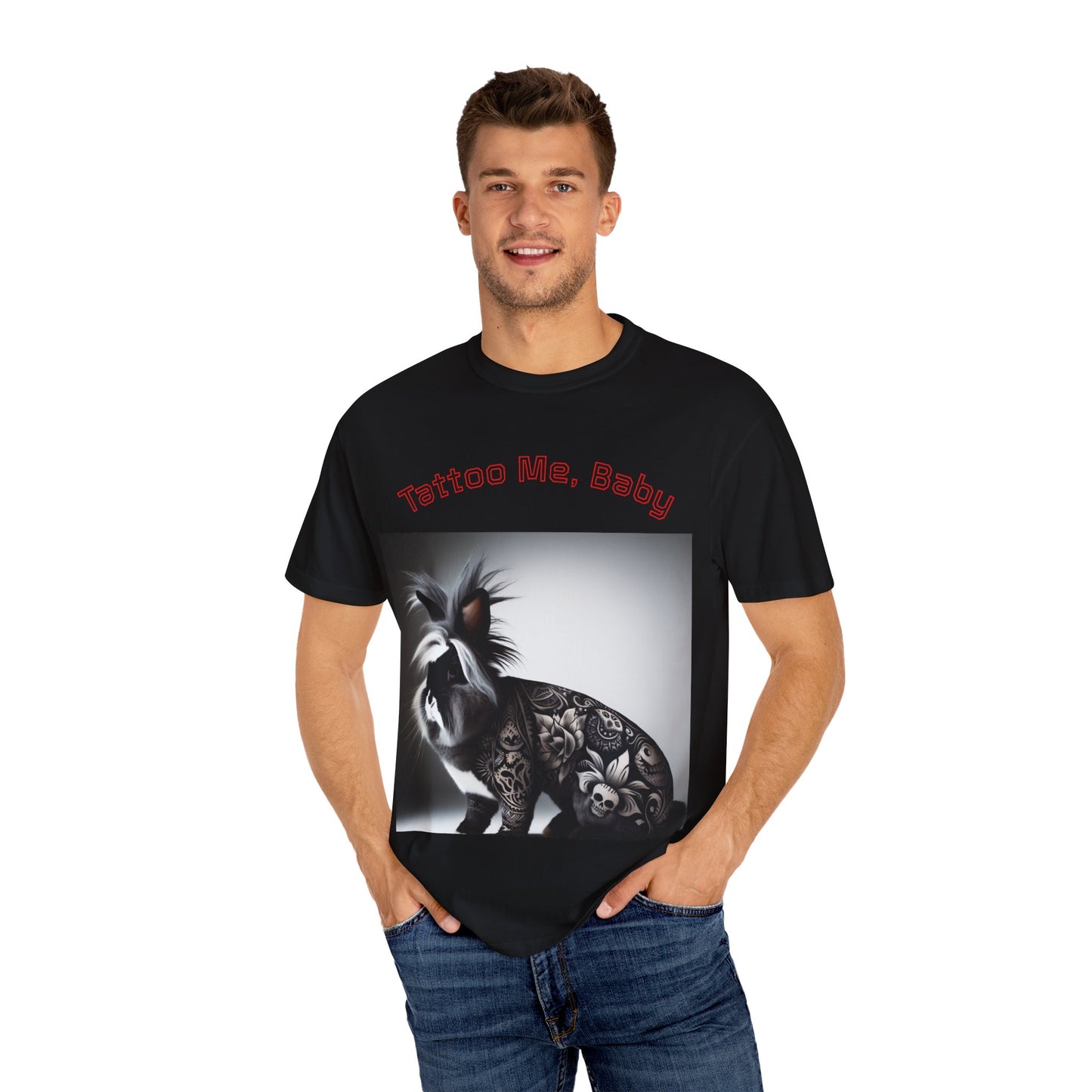 Stylish Unisex Graphic Tee - Fun Rabbit Design, Tattoo Me, Baby  Casual Wear, Everyday Comfort