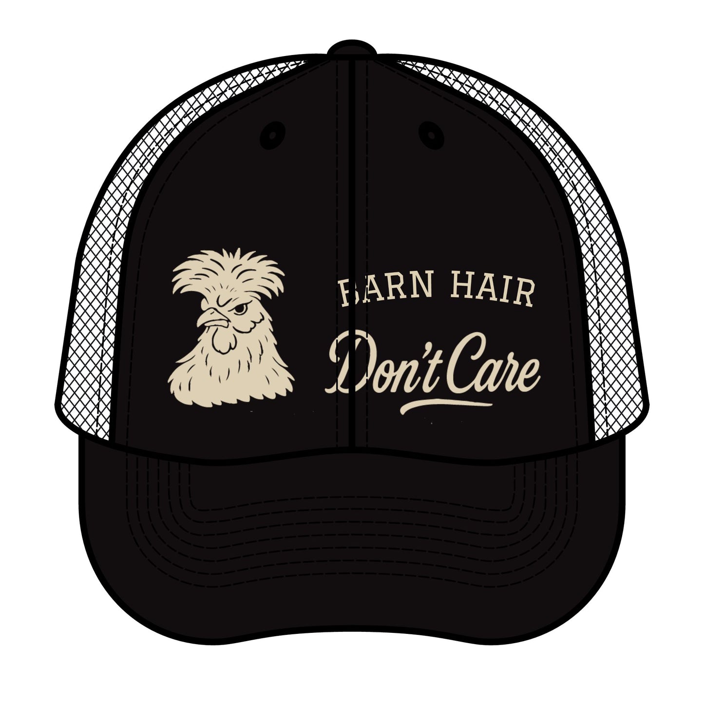Barn Hair Don't Care Trucker Hat, Retro Farm Style Cap, Country Lifestyle Hat, Fun Gift for Farmers and Ranchers, Casual Outdoor Gear