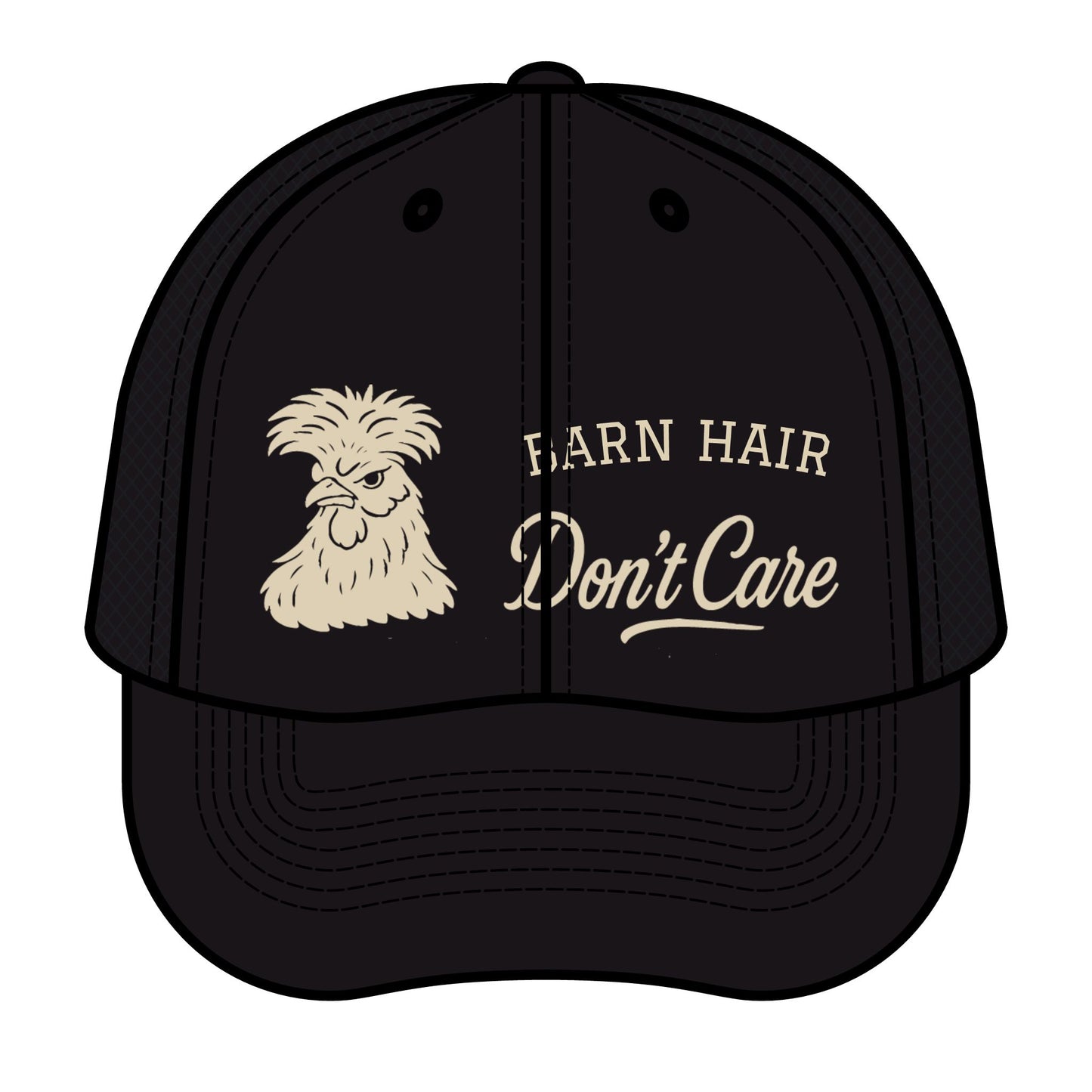 Barn Hair Don't Care Trucker Hat, Retro Farm Style Cap, Country Lifestyle Hat, Fun Gift for Farmers and Ranchers, Casual Outdoor Gear