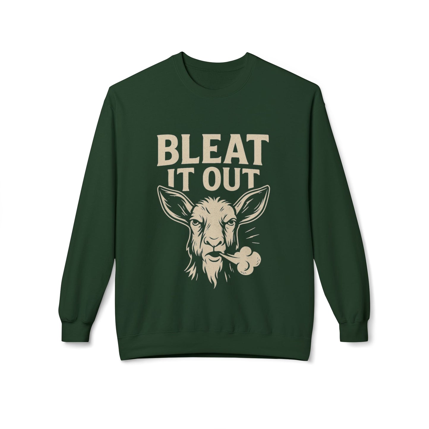 Bleet It Out Sweatshirt, Cozy Unisex Fleece Crewneck, Fun Farm Animal Gift, Perfect for Fall Gatherings, Casual Everyday Wear