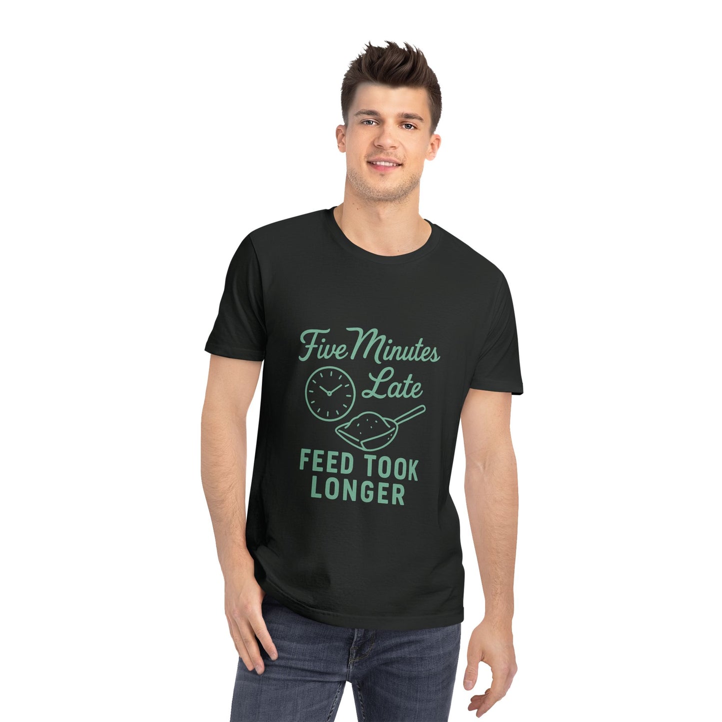 Casual Chef T-Shirt - Five Minutes Late, Humor Tee for Foodies, Gifts for Cooks, Unisex, Kitchen Fun, Cooking Apparel