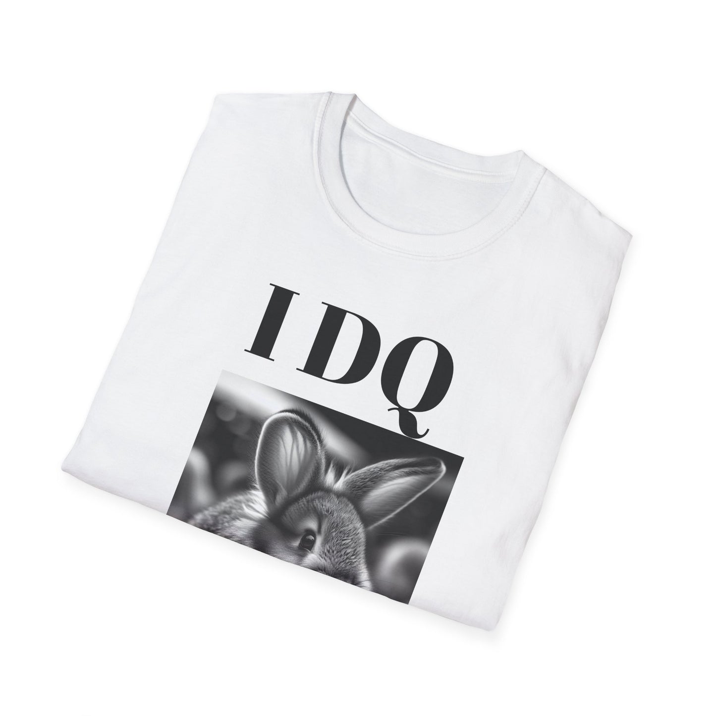 Cute Bunny Graphic Tee - I DQ for Fun, Unisex Softstyle T-Shirt, Funny Animal Shirt, Gift for Animal Lovers, Casual Wear, Easter Gift