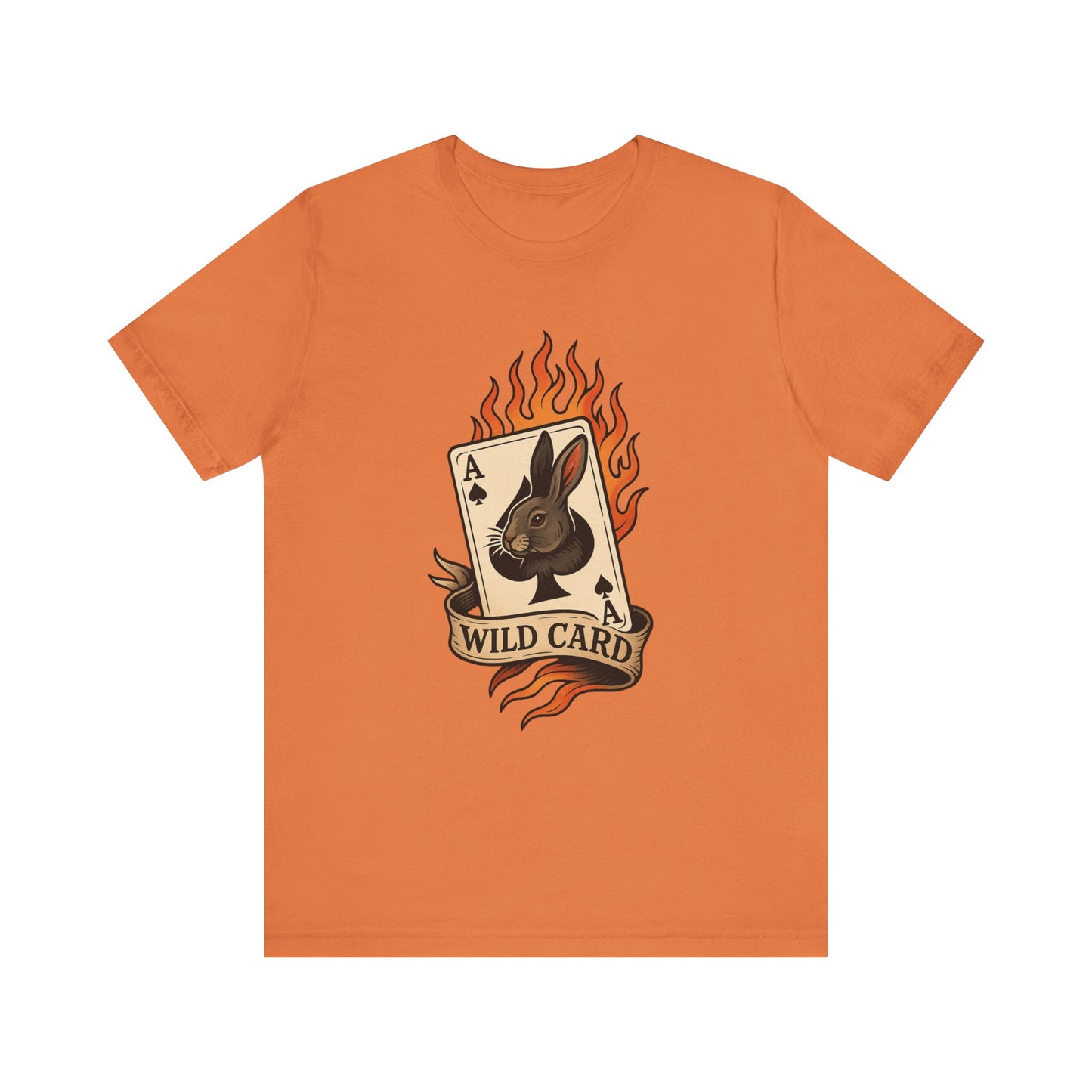 Wild Card Rabbit T-Shirt, Unisex Short Sleeve Tee, Fun Graphic Tee, Casual Summer Top, Gift for Gamers & Animal Lovers