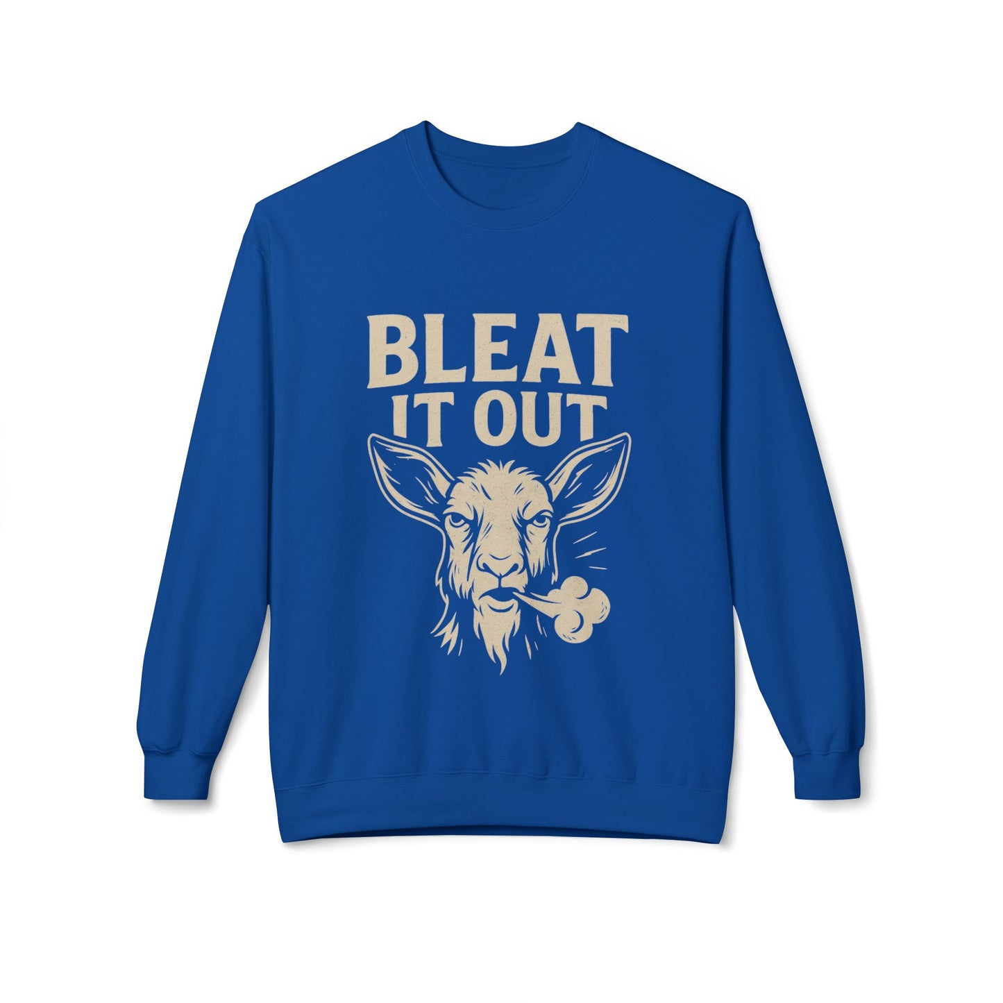 Bleet It Out Sweatshirt, Cozy Unisex Fleece Crewneck, Fun Farm Animal Gift, Perfect for Fall Gatherings, Casual Everyday Wear