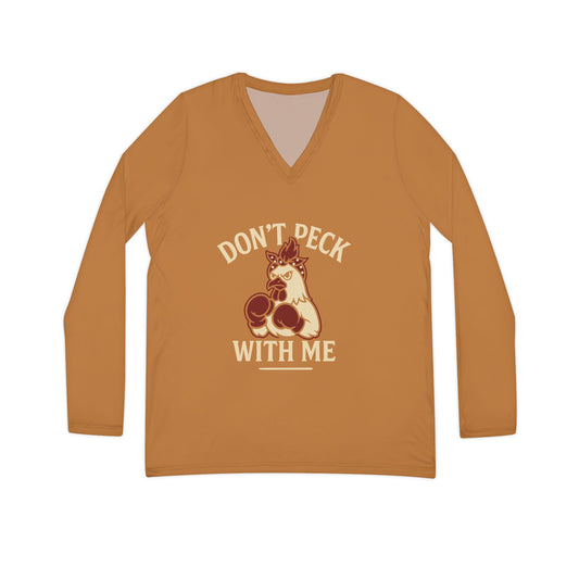 Sassy Long Sleeve V-neck Shirt, Funny Graphic Tee, Perfect Gift for Women, Casual Wear, Holiday Humor Top