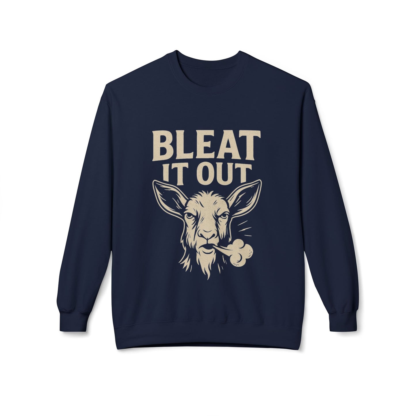 Bleet It Out Sweatshirt, Cozy Unisex Fleece Crewneck, Fun Farm Animal Gift, Perfect for Fall Gatherings, Casual Everyday Wear
