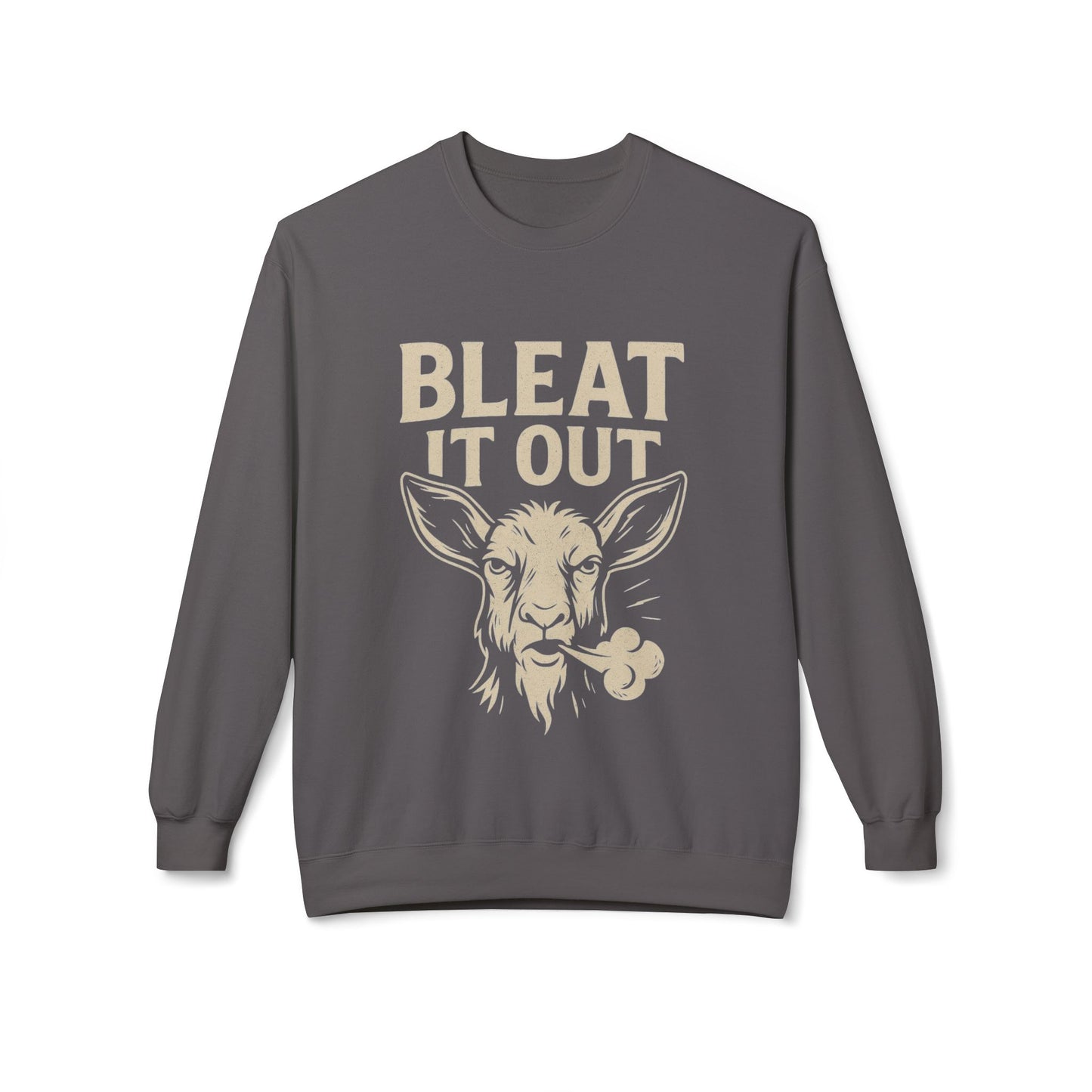 Bleet It Out Sweatshirt, Cozy Unisex Fleece Crewneck, Fun Farm Animal Gift, Perfect for Fall Gatherings, Casual Everyday Wear