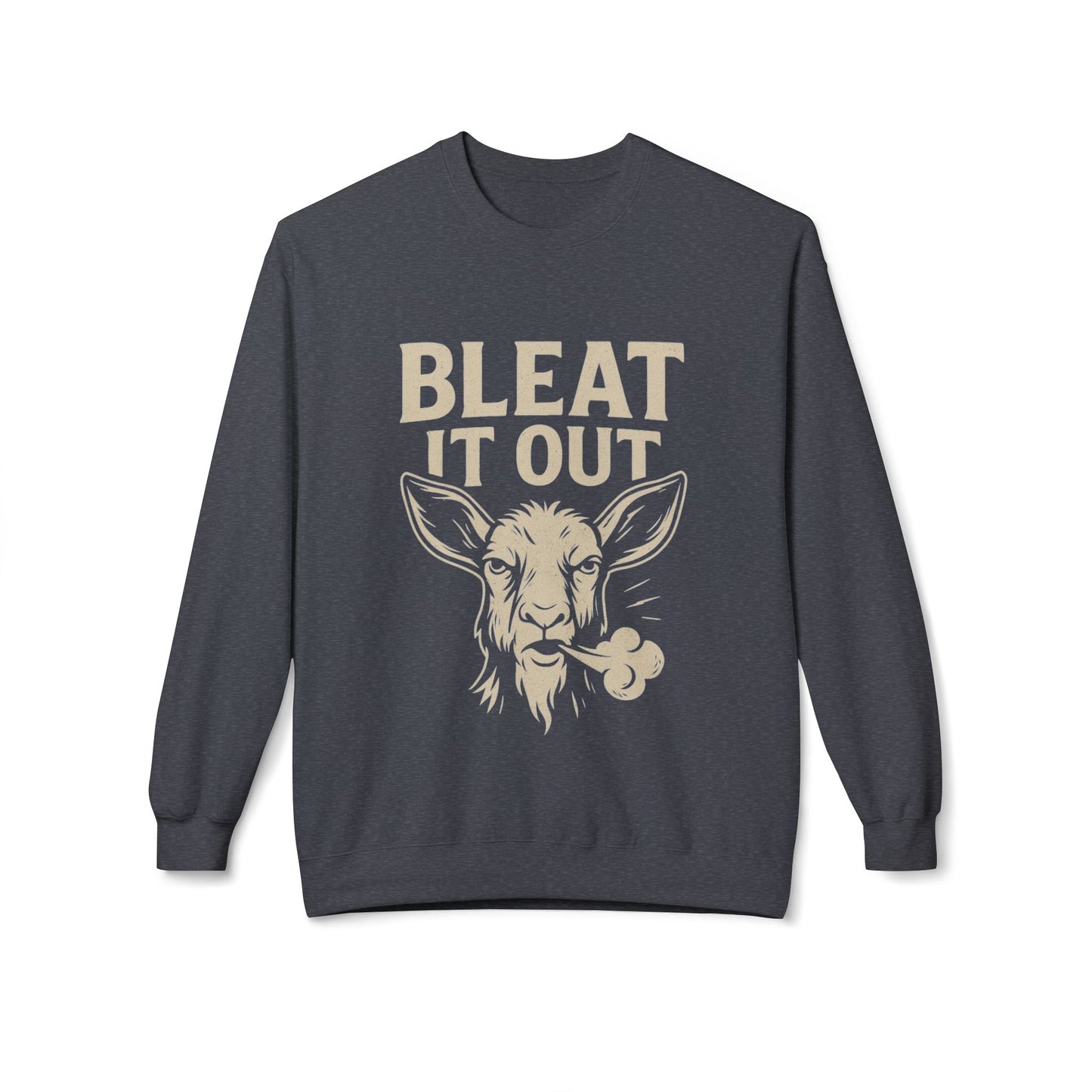 Bleet It Out Sweatshirt, Cozy Unisex Fleece Crewneck, Fun Farm Animal Gift, Perfect for Fall Gatherings, Casual Everyday Wear