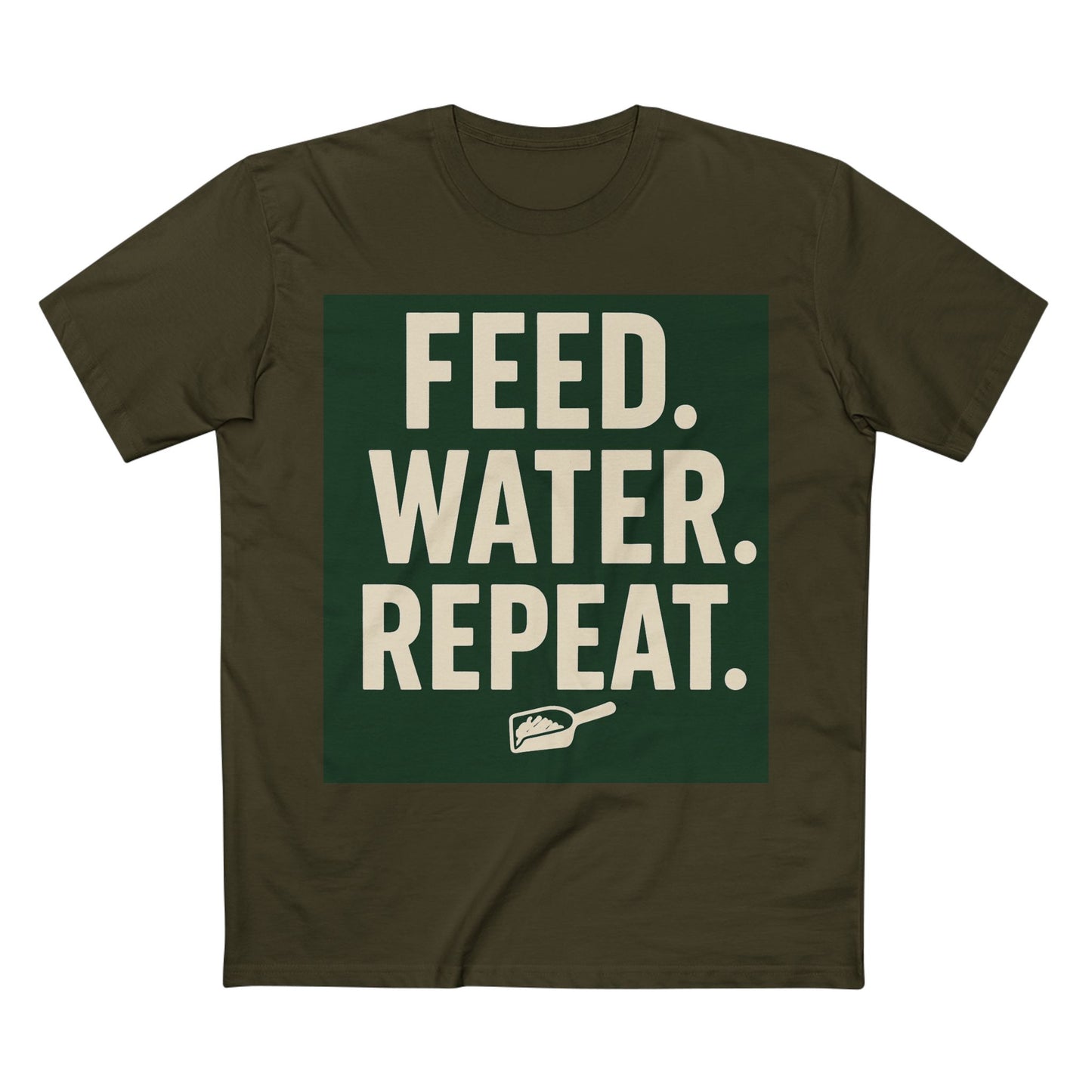 Feed Water Repeat Tee - Perfect for Animal Lovers, Gardening Gifts, Casual Wear, Eco-Friendly Lifestyle, Everyday Reminder
