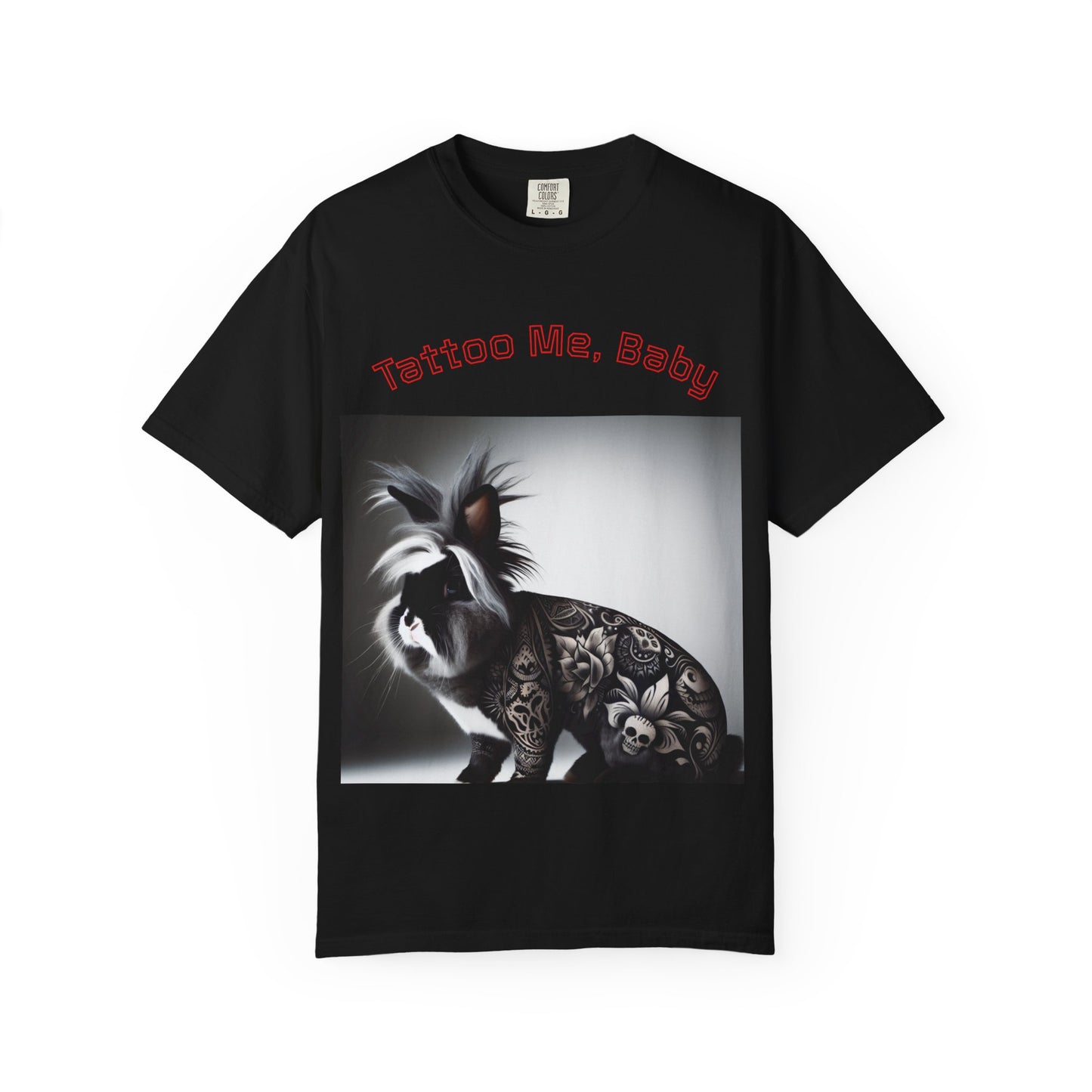 Stylish Unisex Graphic Tee - Fun Rabbit Design, Tattoo Me, Baby  Casual Wear, Everyday Comfort