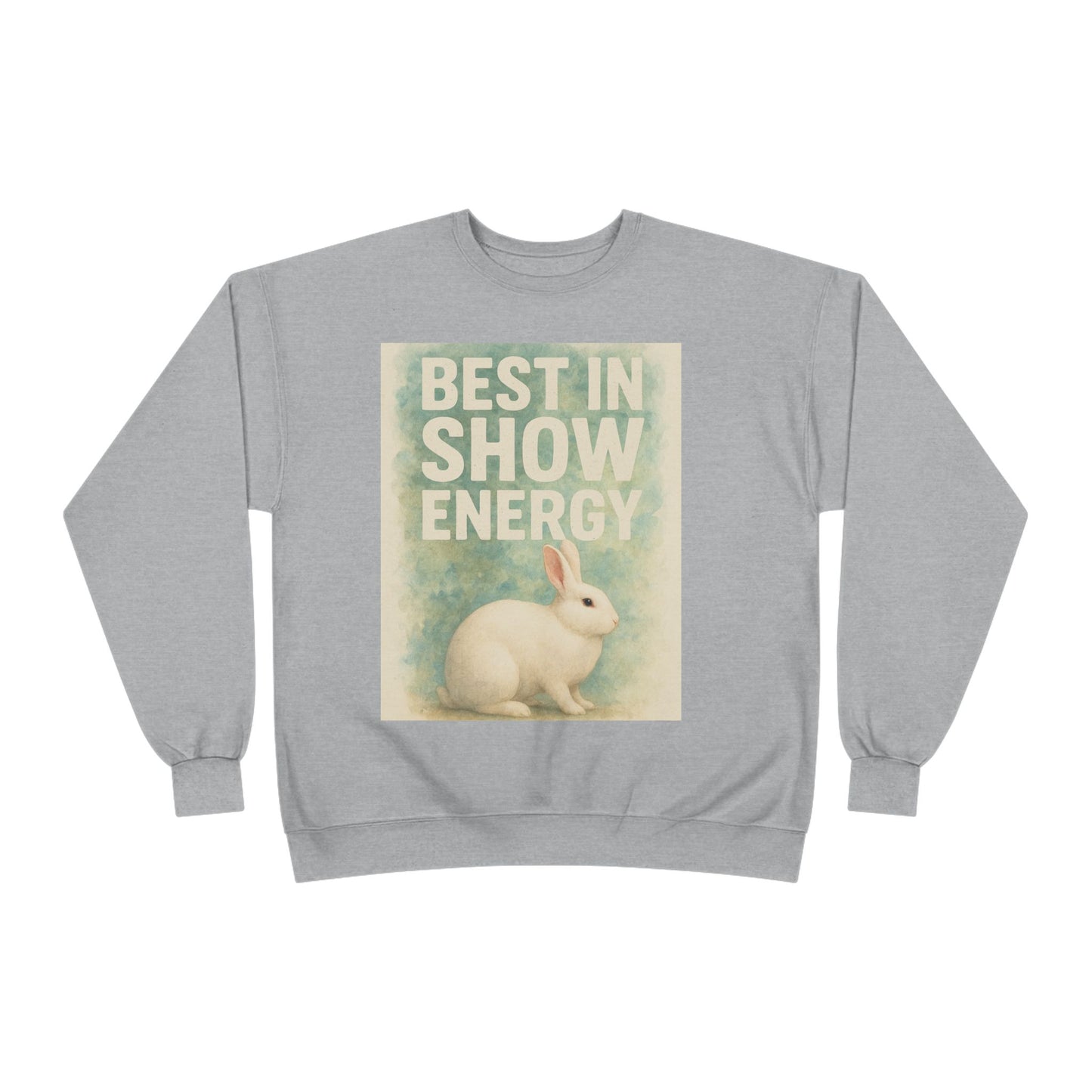 Eco-Friendly Crewneck Sweatshirt, Best in Show Energy, Bunny Graphic, Gift for Animal Lovers, Cozy Fashion, EcoSmart Apparel, Perfect [...]