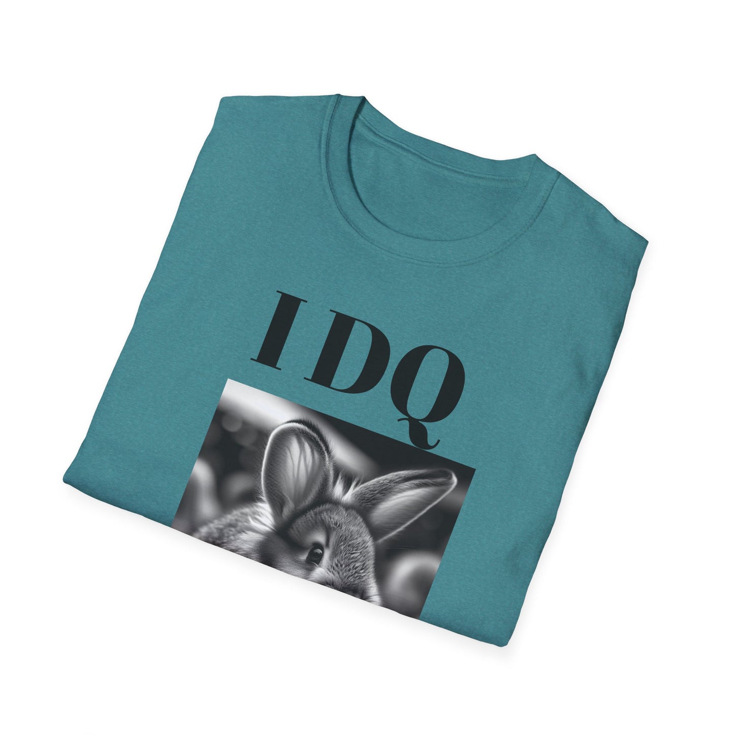 Cute Bunny Graphic Tee - I DQ for Fun, Unisex Softstyle T-Shirt, Funny Animal Shirt, Gift for Animal Lovers, Casual Wear, Easter Gift