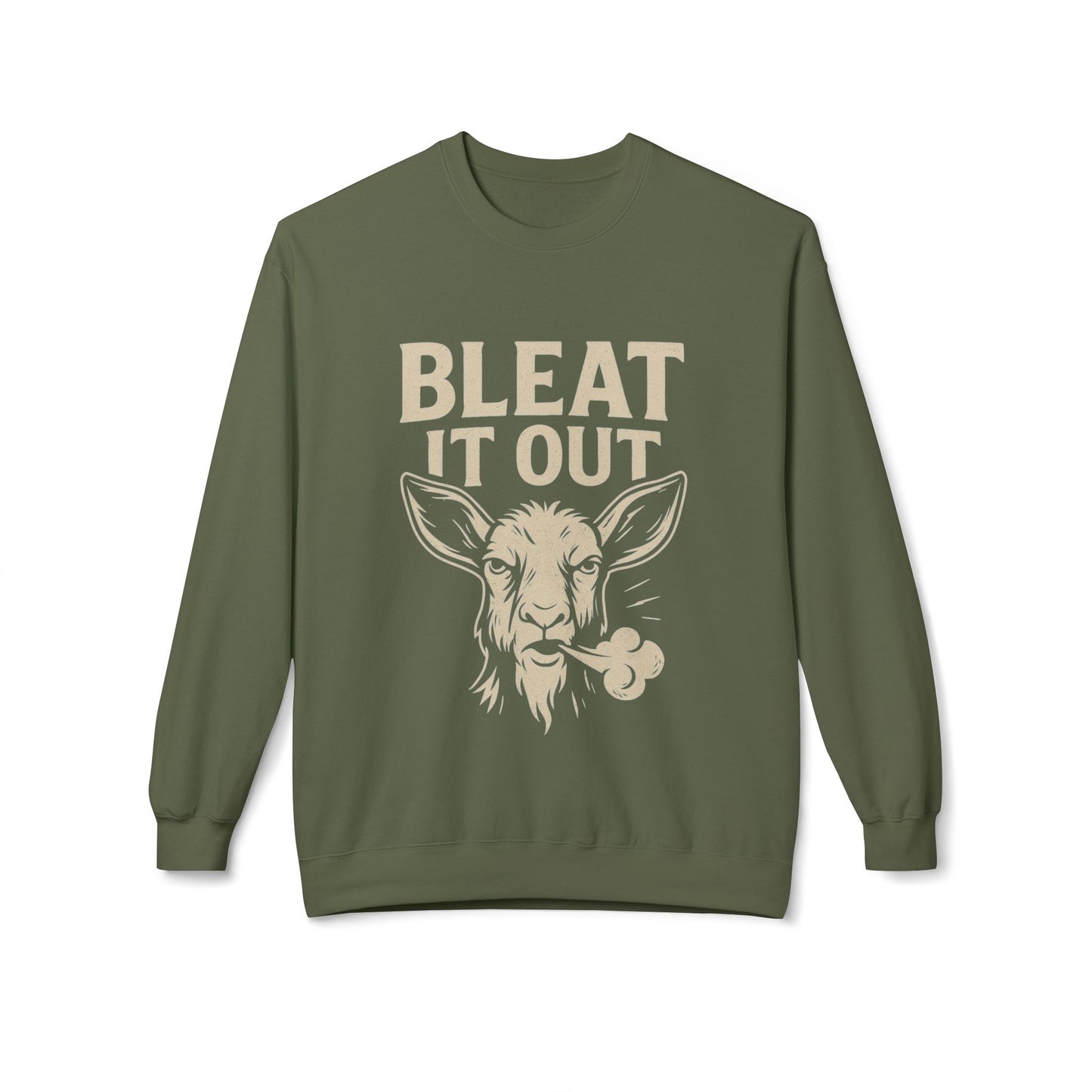 Bleet It Out Sweatshirt, Cozy Unisex Fleece Crewneck, Fun Farm Animal Gift, Perfect for Fall Gatherings, Casual Everyday Wear