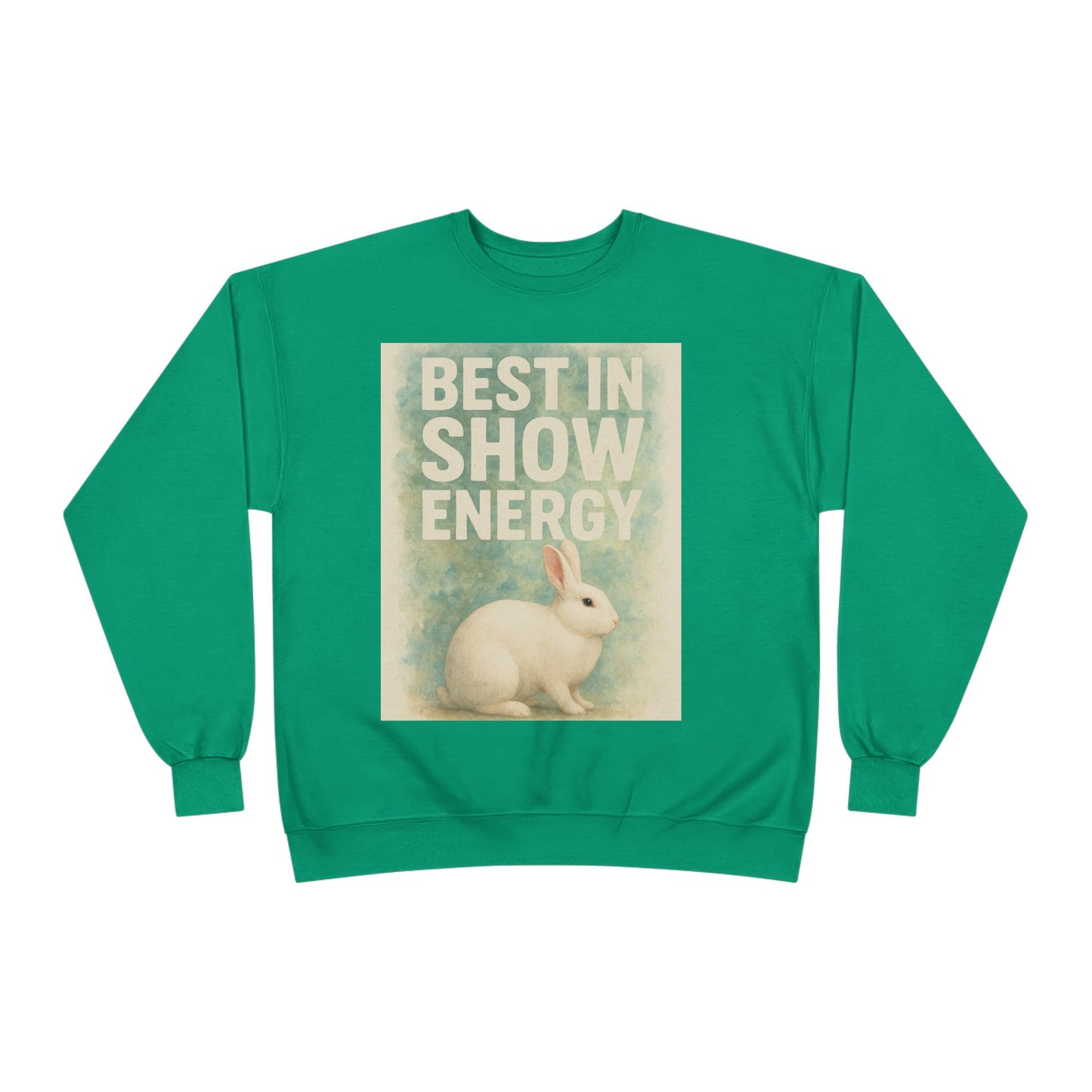 Eco-Friendly Crewneck Sweatshirt, Best in Show Energy, Bunny Graphic, Gift for Animal Lovers, Cozy Fashion, EcoSmart Apparel, Perfect [...]