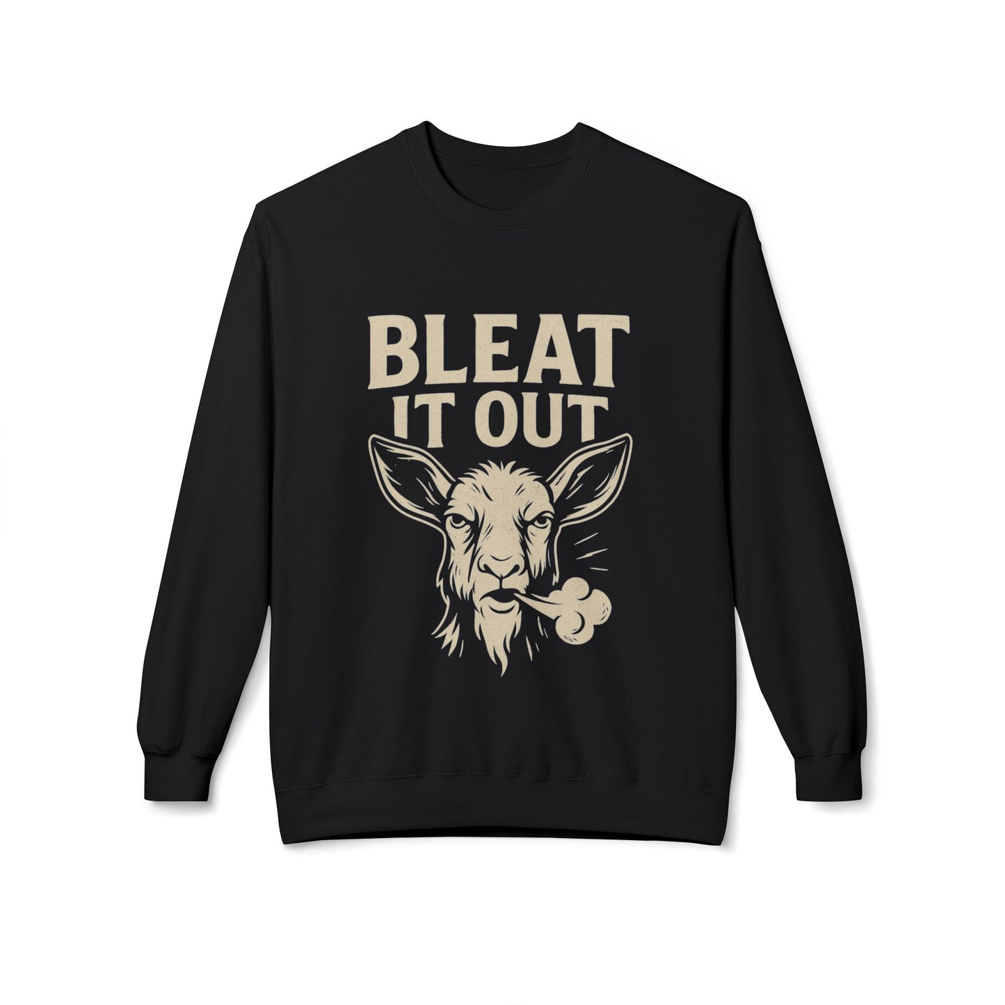 Bleet It Out Sweatshirt, Cozy Unisex Fleece Crewneck, Fun Farm Animal Gift, Perfect for Fall Gatherings, Casual Everyday Wear